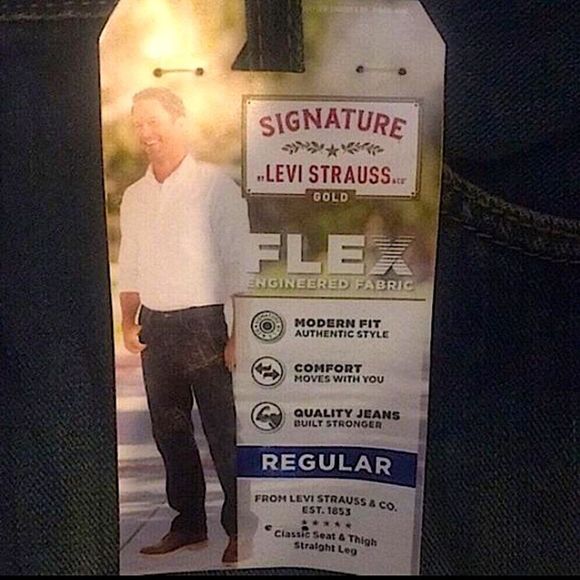 LEVIS GOLD Mens Modern Fit Straight Leg Flex Denim Jeans Sz 46x30 NWT - Picture 3 of 7